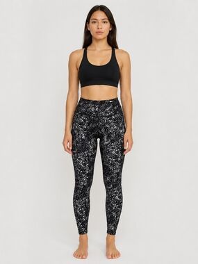 Torrid High Waist Premium Leggings Metallic Black Splatter - Like New